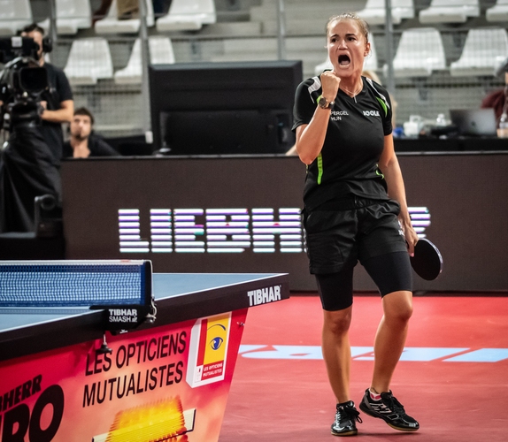 Im dritten Einzel verkürzte Szandra Pergel auf 1:2. (©Gohlke)
