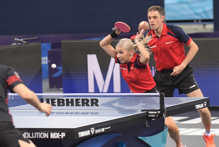 Nach der Einzelqualifikation richteten sich alle Augen auf das Mixed-Finale. Dafür qualifizierten sich die Rumänen Bernadette Szöcs und Ovidiu Ionescu. (© Gohlke)