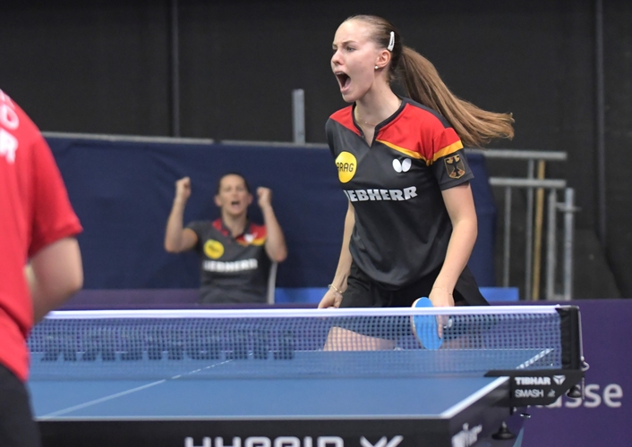 Im Team Deutschland ging es am fünften Turniertag dagegen auf uns ab. Annett Kaufmann hatte sich in der ersten Einzelrunde nach 1:3-Rückstand zwar stark zurückgekämpft (©Gohlke)