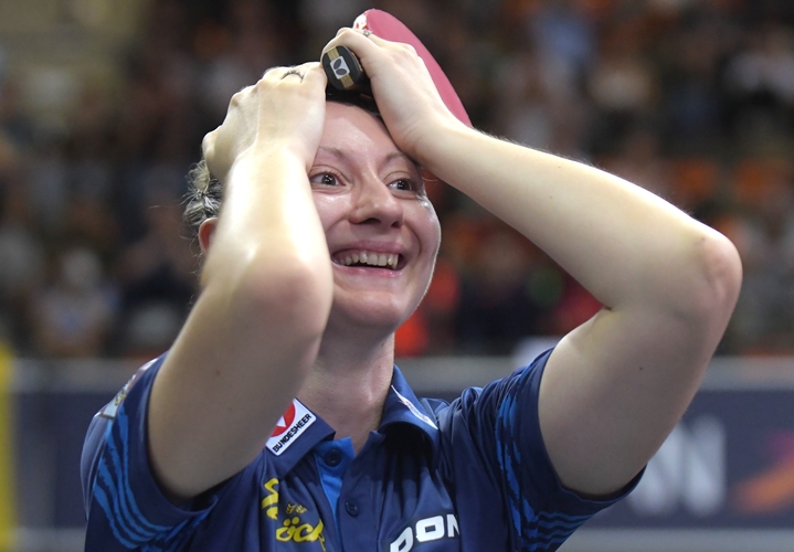 Gegen ihre Doppelpartnerin Sofia Polcanova war dann ein Spiel später allerdings kein Kraut gewachsen. Die Österreicherin sicherte sich die Einzelmedaille (©Gohlke)