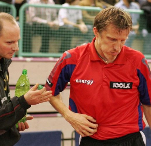 Heute DTTB-Sportdirektor und Bundestrainer: Richard Prause und Jörg Roßkopf im Jahr 2006. (©Roscher)