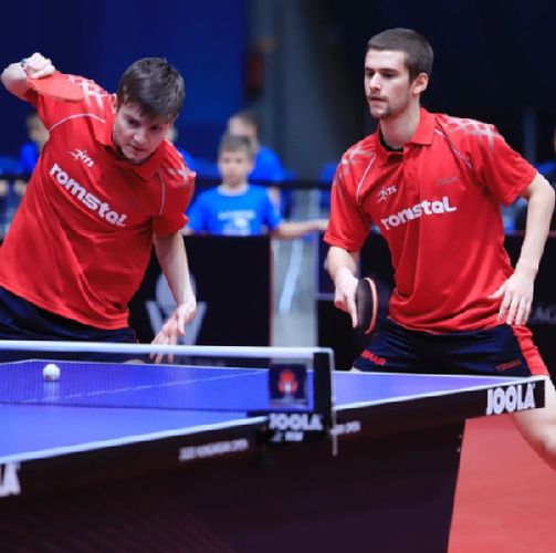 Es handelt sich um die rumänischen Youngsters Rares Sipos und Cristian Pletea. (©ITTF)