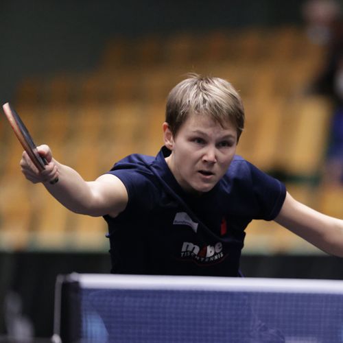 2021 Gold mit dem DTTB-Damen-Team in Rumänien: Nina Mittelham. (©WTT)