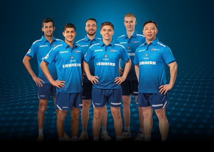 Die TTF Liebherr Ochsenhausen rechnen sich wieder Chancen auf den Titel aus. Dabei mithelfen soll die prominent besetzte Truppe aus Can Akkuzu, Kanak Jha, Simon Gauzy, Samuel Kulczycki, Maciej Kubik und Trainer Yong Fu. (©Verein)