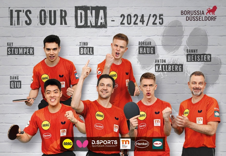 Der deutsche Rekordmeister Borussia Düsseldorf geht in seine letzte Saison mit Timo Boll. (©Verein)