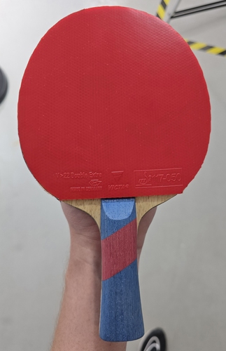 Auf der Rückhand ist der V>22 Double Extra zu finden. (©Gohlke) 