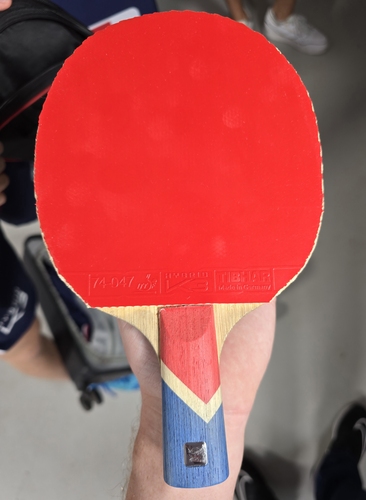 Sowohl auf der Vor- als auch auf der Rückhand ist für ihn der Hybrid K3 der passende Belag. (©Gohlke) 