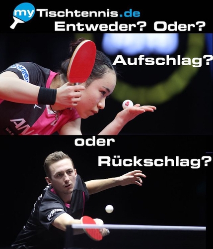 Sind Sie eher der Aufschlag oder der Rückschlagspieler? Was nehmen Sie, wenn Sie am Anfang des Spiels die Wahl haben? (©ITTF)