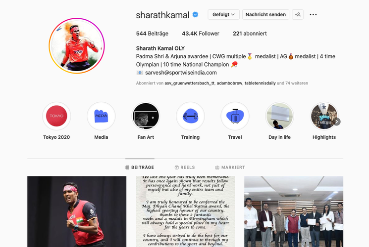Düsseldorfs Edeljoker Kamal Achanta kommt auf 43.400 Follower. (©Instagram)