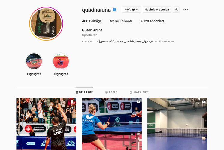 Der Fuldaer Quadri Aruna gilt als beliebtester afrikanischer Spieler, was sich auch in seiner Followerzahl bemerkbar macht. (©Instagram)