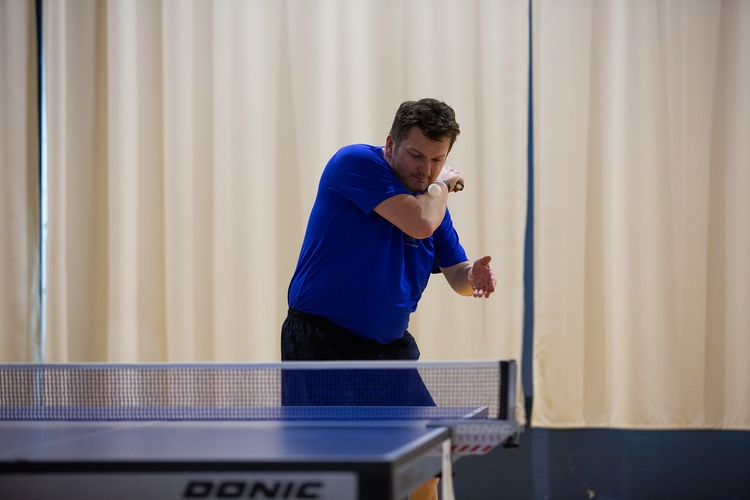 Marek Michalski (TTC Grün-Gelb Braunschweig/TTVN) gewann zwei Spiele und wurde 14. (©Fabig)