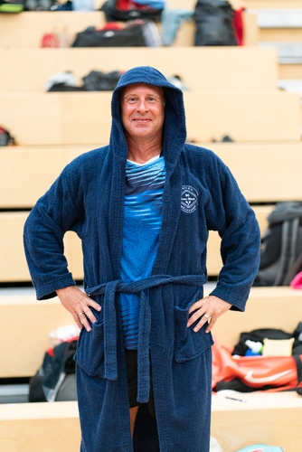 Der Name war beim Team "Blau Weiß Bademantel" Programm. (© Fabig)