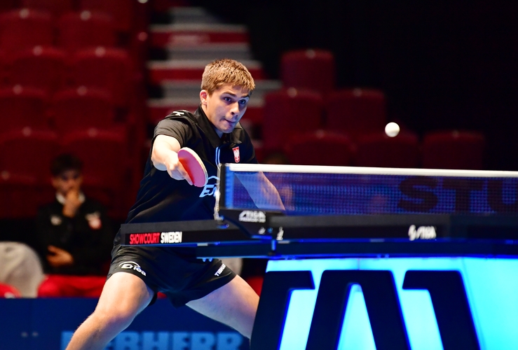 Auch die deutschen Herren marschierten durch die Vorrunde, der zweite Gruppengegner Polen um den Ochsenhausener Samuel Kulczycki verlangte dem späteren Silbermedaillengewinner allerdings so einiges ab. (©ETTU)