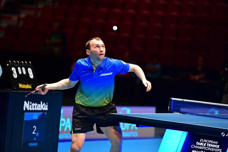 Auch die Herren bekamen es mit der Ukraine zu tun. Yaroslav Zhmudenko ist den Nationalspielern durch sein Training in Düsseldorf bestens bekannt. (©ETTU)