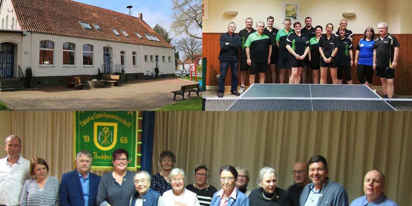 Die SSG Redderse (TTVN) schlägt im Dorfgemeinschaftshaus auf, ... (©Verein)