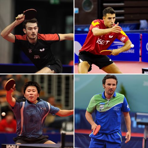 Samuel Walker, Álvaro Robles, Lei Yang und Bojan Tokic... (©ITTF/Roscher)