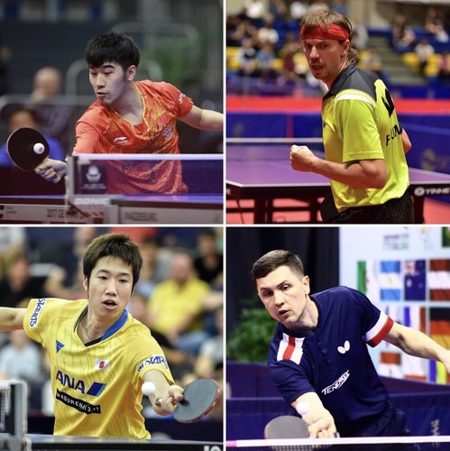 Yan An, Fedor Kuzmin, Jun Mizutani und Alexey Liventsov... (©ITTF)