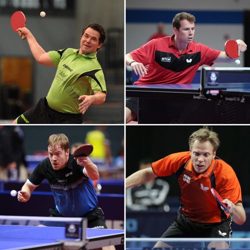 Eine Idee, bei welchem Bundesligisten Steffen Fetzner, Jonathan Groth, Patrick Baum und Trinko Keen mal unter Vertrag standen? (©ITTF/Roscher)