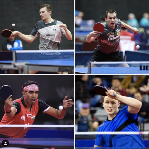 Ricardo Walther, Stefan Fegerl, Kamal Achanta und Benedikt Duda... (©ITTF)