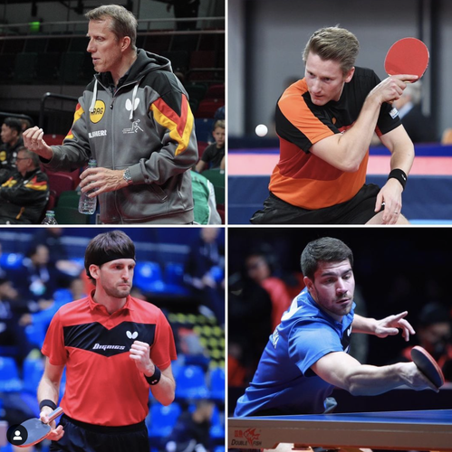 Besonders in diesem Fall: Alle spielten zur selben Zeit in einer Mannschaft! Wer kennt den gemeinsamen Ex-Klub von Jörg Rosskopf, Ruwen Filus, Steffen Mengel und Patrick Franziska? (©ITTF/Roscher)
