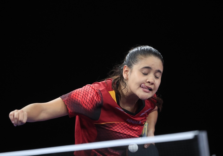 Manchmal ziemlich präsent im linken... (©ITTF)