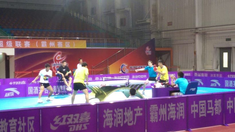 Timo Boll bereitet sich mit seinem Team derweil auf das Match gegen Bazhou vor (©Weiboseite Boll)