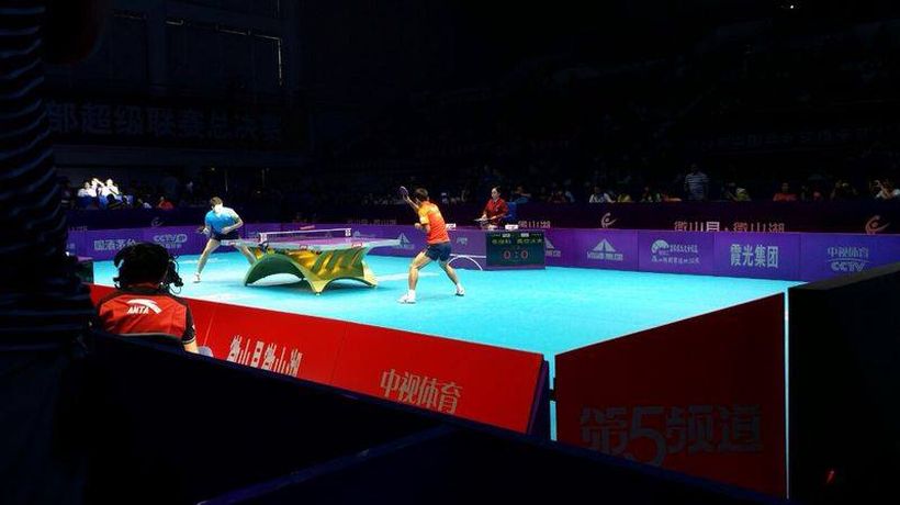 Im ersten Einzel ist Ovtcharov wieder ganz nah an Zhang Jike dran (©Facebookseite Ovtcharov)