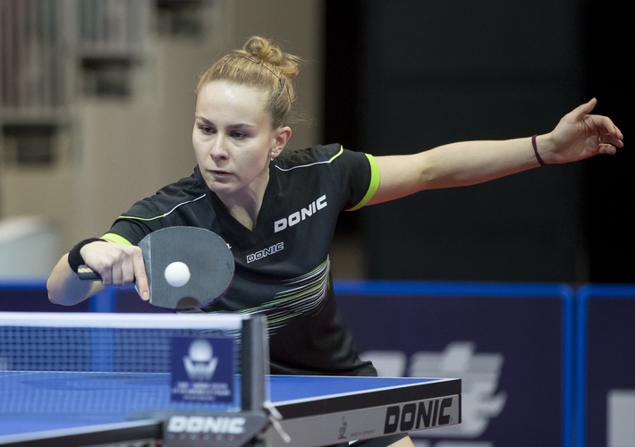 ... und traf hier gleich auf ihre Kolbermoorer Teamkollegin Katharina Michajlova. (©Steinbrenner)