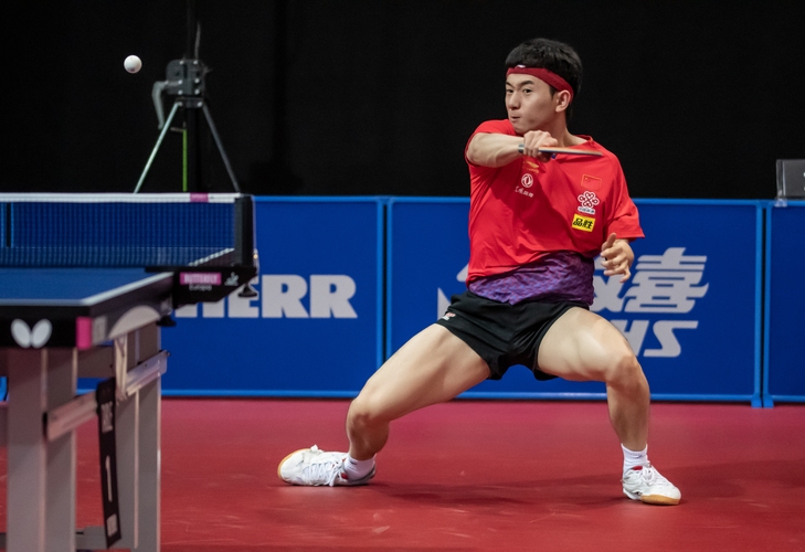 Gegen Zhang Yudong gelang ihm ein äußerst knapper Sieg zum Auftakt. (©Gohlke)
