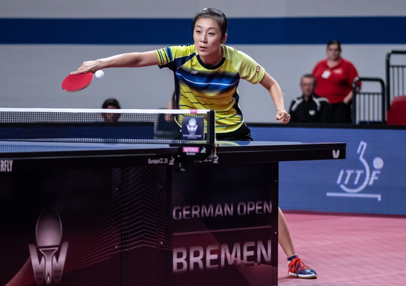 Han Ying und Xiao Xing Yang lieferten sich einen offenen Schlagabtausch. (©Gohlke)