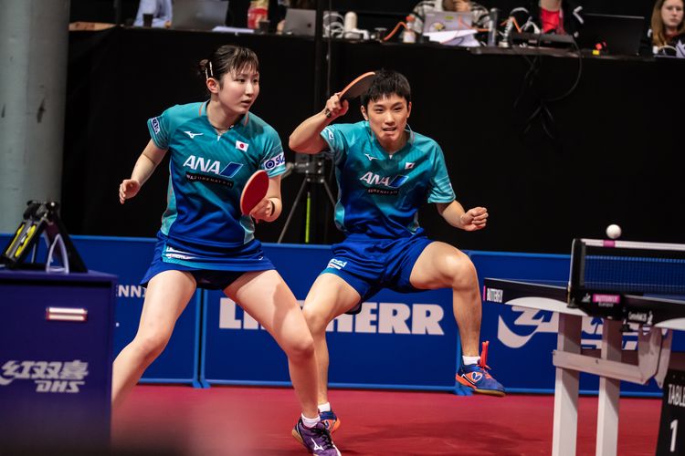 Tomokazu Harimoto und Hina Hayata blieben in beiden Doppeln sogar ohne Satzverlust. (©Gohlke)