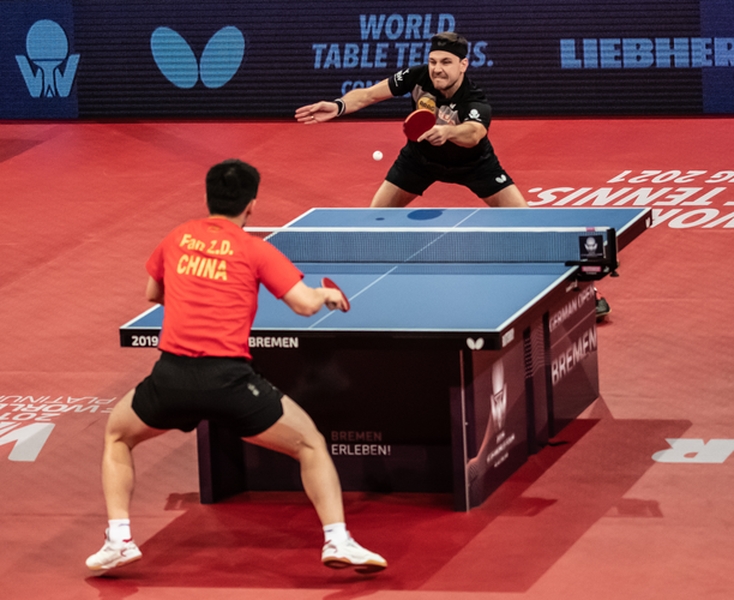 Ihm stellte sich der Weltranglistenzweite Fan Zhendong in den Weg. (©Gohlke)