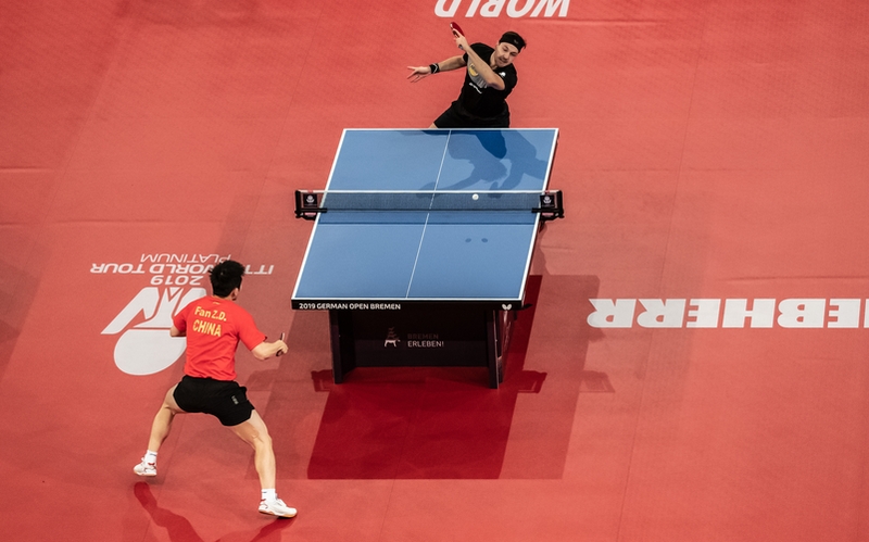 ...Fan Zhendong siegte in fünf Sätzen, er damit noch ohne Niederlage gegen den Deutschen bisher. (©Gohlke)