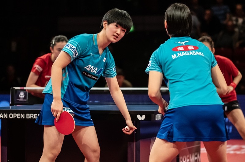 ...die Japanerinnen Miyuu Kihara und Miyu Nagasaki. (©Gohlke)