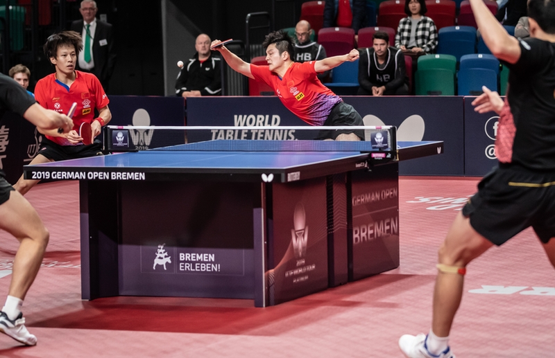 ...die sich in der Vorschlussrunde gegen ihre Landsleute Lin Gaoyuan und Fan Zhendong behaupteten. (©Gohlke)