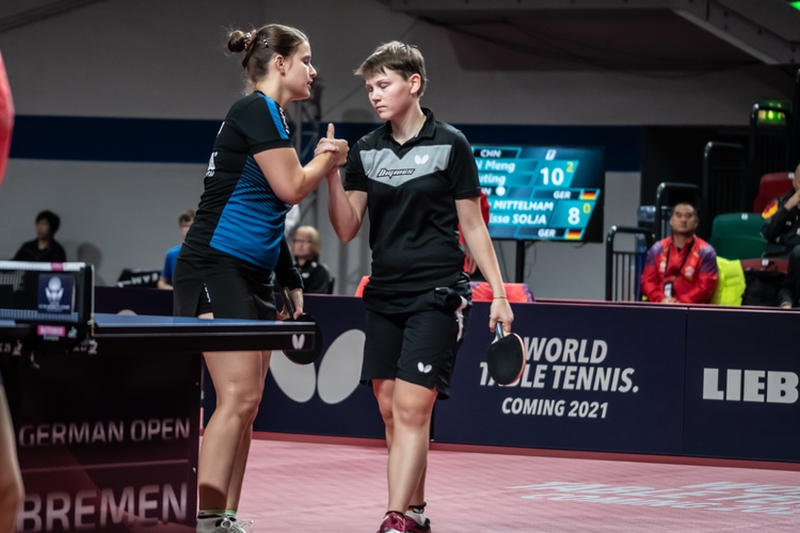Das Viertelfinale gegen Sun und Wang Manyu verloren die Deutschen mit 0:3. (©Gohlke)