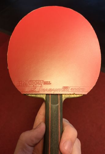 Sein Holz Korbel SK7 stammt allerdings von der Firma Butterfly. (©Gohlke)