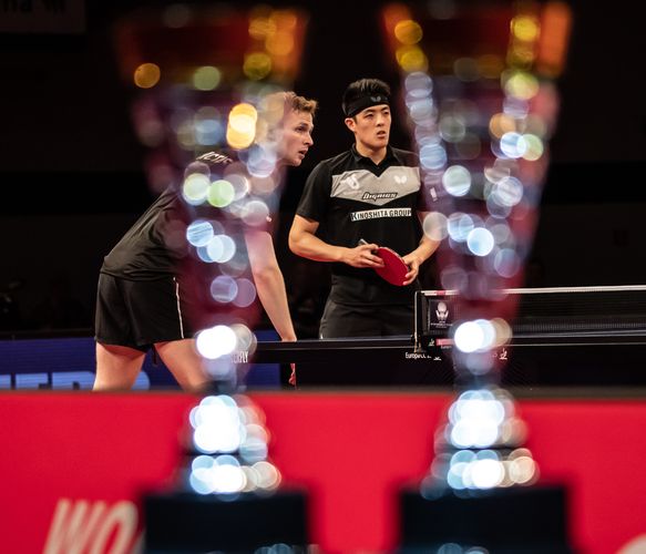 Dafür lief es im Doppel umso besser. Mit Dang Qiu schaffte es der 25-Jährige bis ins Finale. Die Trophäe sicherten sich aber am Ende die überlegenen Chinesen Liang Jingkun und Xu Xin. (©Gohlke)