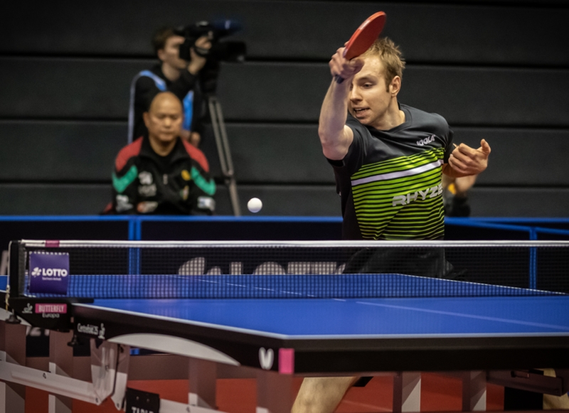 Hoch hingen die Trauben auch für Gerrit Engemann, der dem Portugiesen Joao Monteiro unterlag. (©Gohlke)