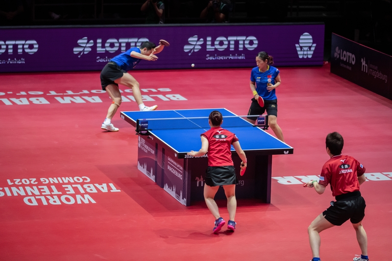 ...doch auch Xu Xin und Liu Shiwen warfen alles rein, was möglich war... (©Gohlke)