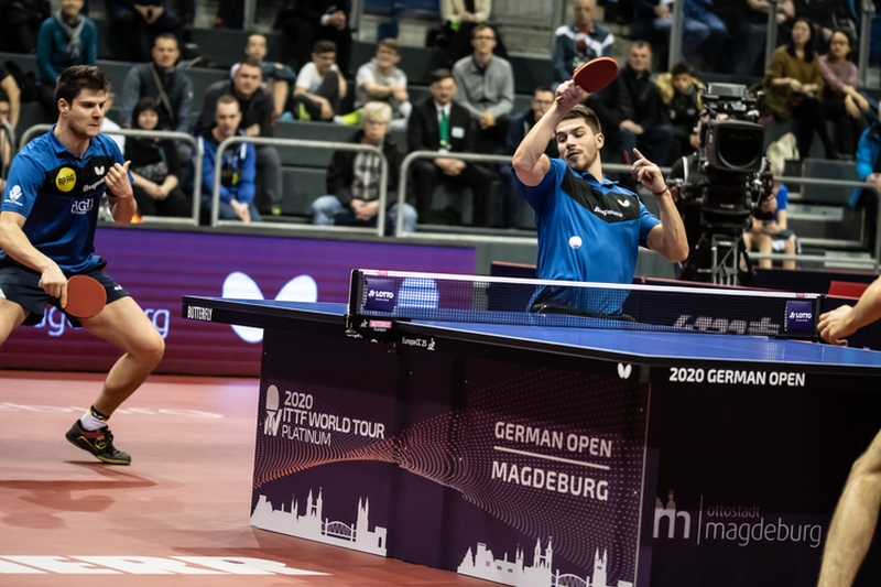 Patrick Franziskas Verschnaufpause war etwas größer gewesen, als er zum Viertelfinale im Herren-Doppel an der Seite von Dimitrij Ovtcharov antrat. (©Gohlke)