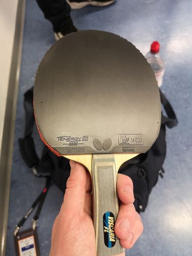Ho Kwan Kit fühlt sich in seinem Spiel mit dem Holz Viscaria FL von Butterfly am sichersten. (©Gohlke)