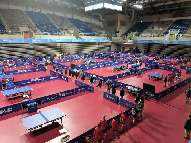 Jetzt beginnt die Universiade auch in der Tischtennishalle (©privat)