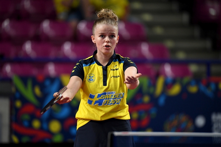 Schweden Filippa Bergand mag nicht mit allem einverstanden gewesen sein. Mit ihrem Einzug in die erste Hauptrunde war sie aber sicher glücklich. (©ETTU)