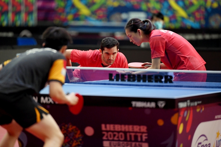 Dafür mussten sie aber erst mal ein sehr spannendes Halbfinale gegen Emmanuel Lebesson und Yuan Jia Nan überstehen. (©ETTU)