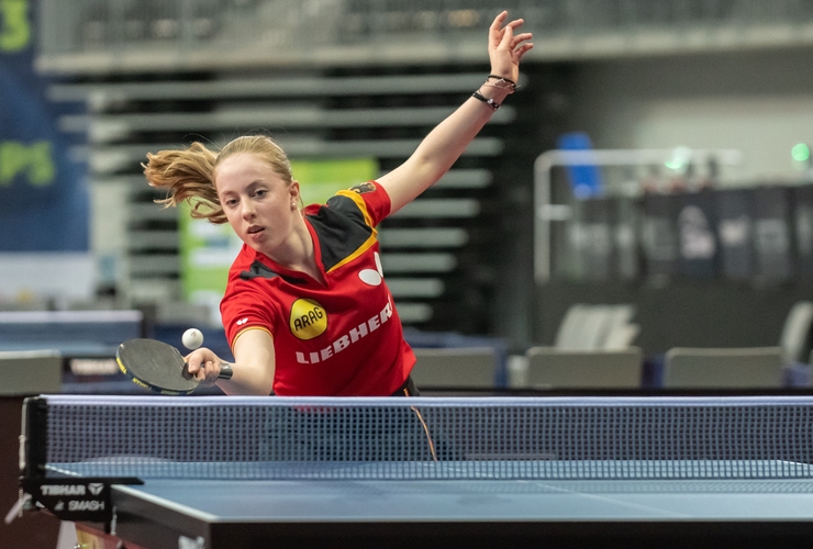 Im Einzel reichte es für Josephina Neumann nicht zu Edelmetall, es flossen sogar Tränen. Trösten konnte sich die Berlinerin zunächst mit Bronze im U15-Mixed. (©Gohlke)
