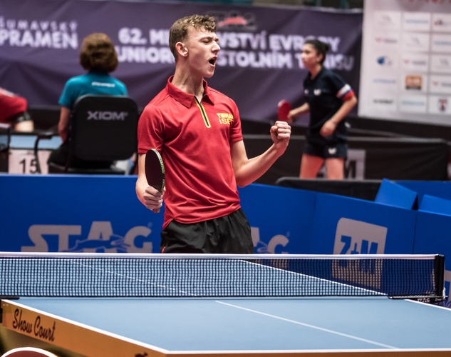 Adrien Rassenfosse hat erst mit acht Jahren begonnen, Tischtennis zu spielen. Sechs bis acht Einheiten stehen bei ihm wöchentlich im Kalender. (©Gohlke)