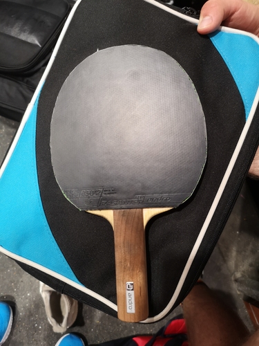 Auf der Vorhand spielt er den andro Rasanter R50. (©Gohlke)