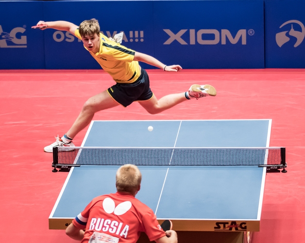 Den neuen Jugend-Europameister Truls Möregardh haben wir uns für den Schluss aufgehoben. Der 17-Jährige spielt seit zehn Jahren Tischtennis und bringt es auf zehn bis 14 Einheiten pro Woche. (©Gohlke)