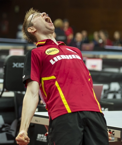 Schon gegen Italien im Viertelfinale war es denkbar knapp. Auf Gerrit Engemann, der beide Einzel gewann, war allerdings Verlass (©Steinbrenner)